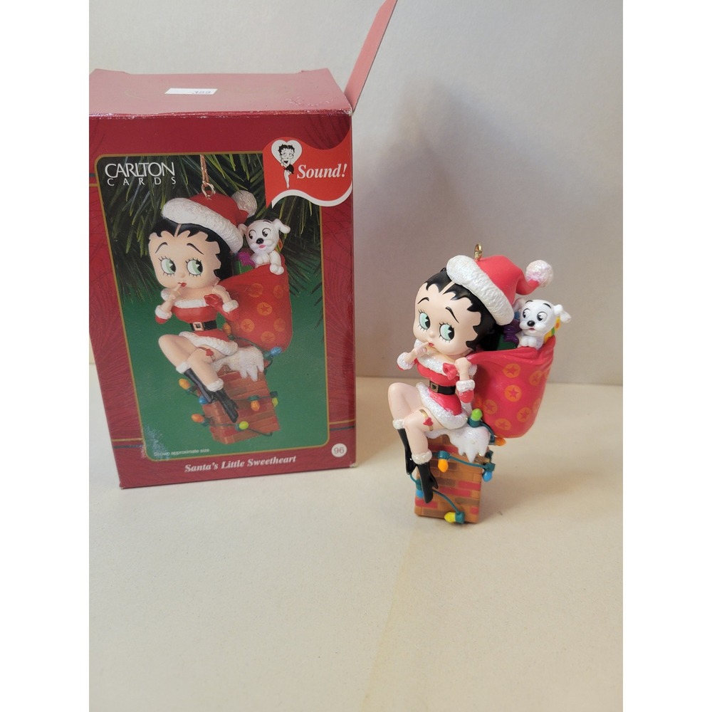 Carlton Cards Betty Boop Santa's Little Sweetheart Christmas Ornament with Sound